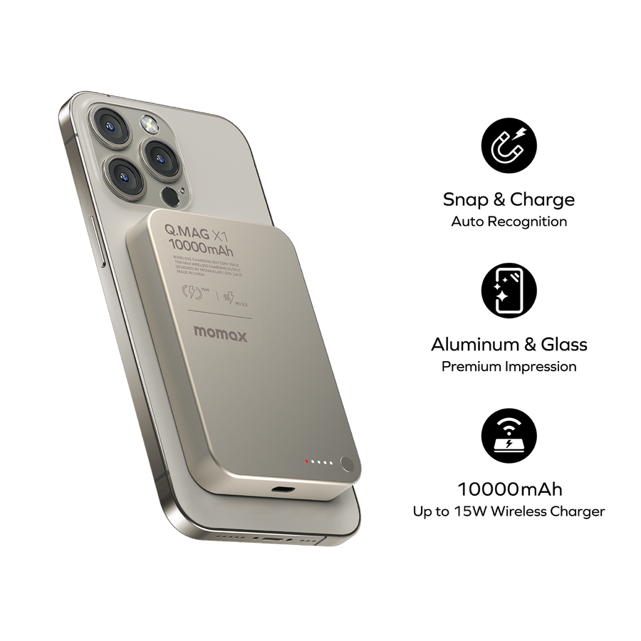 Q.Mag X1 Magnetic Wireless Power Bank 10000mAh - Gen 2 Q.Mag X1 Magnetic Wireless Power Bank 10000mAh - Gen 2